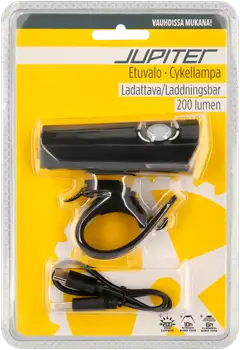 Jupiter polkupyörän etuvalo 200 lm 900 mAh, ladattava - 1