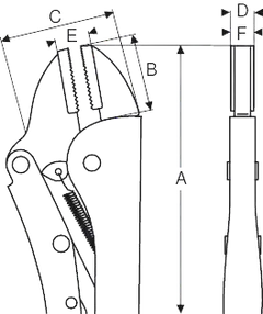 Bahco lukkopihdit 2958-200 - 4