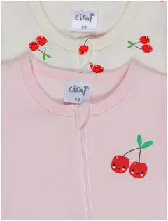 Ciraf vauvojen pyjama 250B260451 2-pack - 11-0103tcx egret - 5