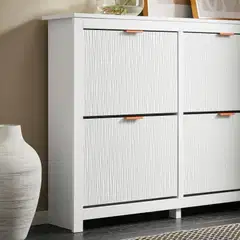 SoBuy kenkäkaappi valkoinen FSR186-W - 5