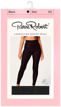 Pierre Robert naisten merino pitkät alushousut - Black - 2