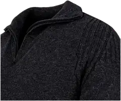 Brenda miesten half-zip-neule 9754 - T.harmaa - 3