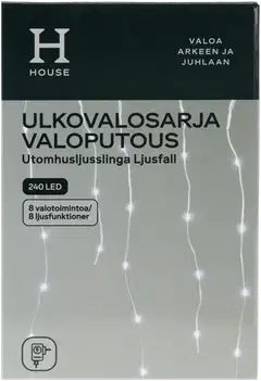 House ulkovalosarja Valoputous 240 led - 1