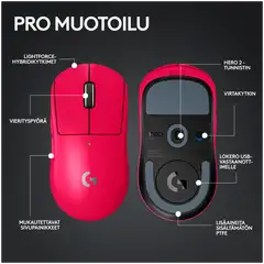 Logitech pro x superlight 2 lightspeed pelihiiri magenta - 4