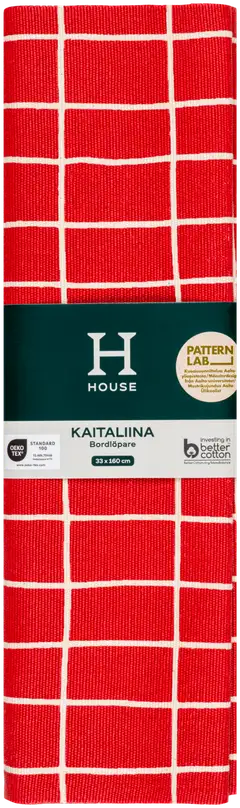 House kaitaliina Elonkorjuu 33x160 cm punainen PatternLab - 3