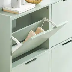 SoBuy kenkäkaappi vaaleanvihreä FSR100-GR - 5