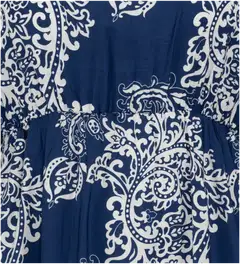 House naisten pitkä kangasmekko 218HP03515, D-mitoitus - Blue Paisley - 3