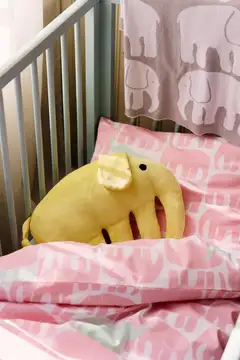 Finlayson vauvoje pussilakanasetti Elefantti Vapaa 85X125+40X60 vaalea pinkki/minttu - 2