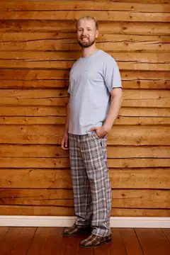 Reino&Aino miesten pyjama - BLUE - 4