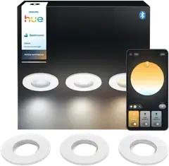 Philips Hue Adore -upotettu alasvalo kylpyhuoneeseen 4.2W 2000-6500K 400LM valkoinen 3 kappaletta - 1