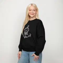 Muumi naisten collegepaita Ellen Sketch1 593854 - musta - 5