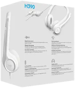 Logitech PC kuuloke H390 USB - valkoinen - 14