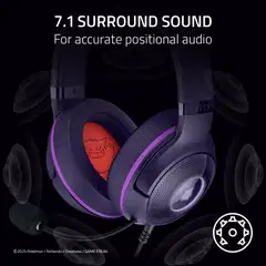Razer Kraken Kitty V2 kuulokkeet, Pokemon Gengar edition - 8