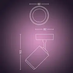 Philips Hue Fugato -kohdevalaisin 4.2W 2000-6500K 400LM musta - 2