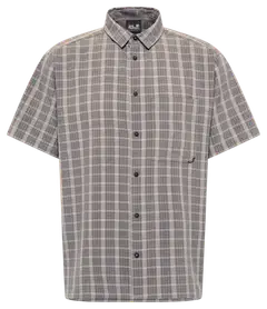 Jack Wolfskin miesten lyhythihainen kauluspaita Meseta - phantom checks - 1