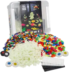 Plus-Plus Glow 2000 palaa sekä säilytyslaatikko - 2