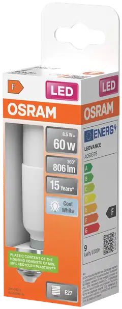 Osram LED-lamppu Stick 8,5W 4000K 806lm E27 - 3