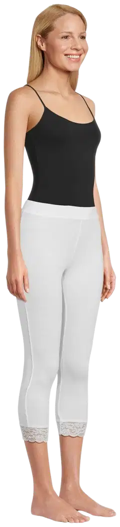House naisten 7/8-leggingsit lace 222H26NS02 - Bright white - 4