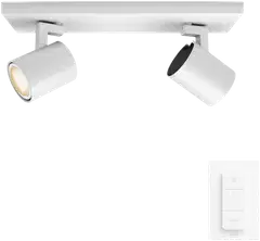 Philips Hue Runner -kohdevalaisin kahdella spotilla 4.2W 2200-6500K 400LM valkoinen - 1
