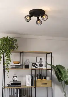 EGLO kattospotti 3-os. Sonnino, E14, musta - 5