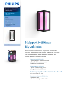 Philips Hue Impress -seinävalaisin ulkokäyttöön 16W 2000-6500K 590LM musta - 3
