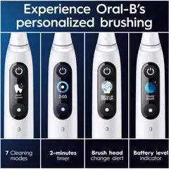 Oral-B iO 9 White -sähköhammasharja, 2 vaihtoharjaa, 1 lataava matkakotelo, Designed by Braun - 5