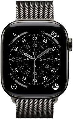 Apple Watch Series 11 GPS + Cellular 46mm titaani kotelo, titaani Milanese ranneke - M/L - MFD44QN/A - 1