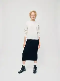 WKLY. naisten pitkä ribbihame 221W280450 - BLACK - 3