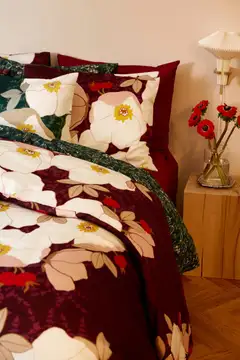 Finlayson satiini pussilakanasetti tupla Rosa 240X210+2x50X60 luumu - 4