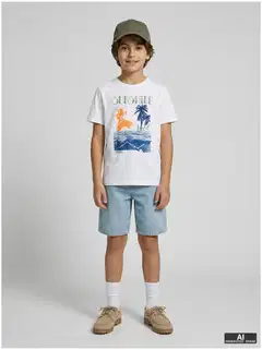 JJ Rebel lasten t-paita - Bright white - 3