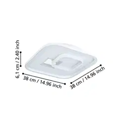 EGLO kattovalaisin Tiriolo LED 162W/9,2W 38x38 cm valkoinen/hopea - 4