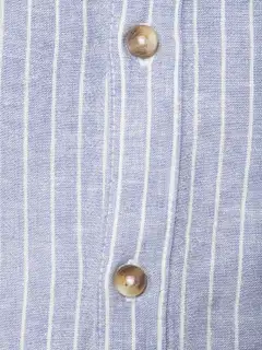 London Fog miesten raidallinen pellavakauluspaita 194LF15263 - Blue striped - 5