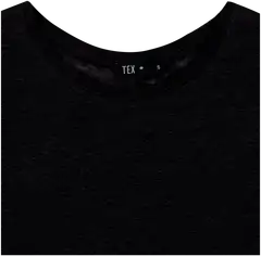 TEX naisten t-paita pellava I983064 - BLACK 1 - 3