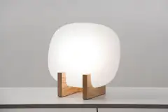 Innolux kirkasvalo Lempi 25W Led, opaalivalk kupu sekä mattalakattu massiivisaarni jalusta - 2