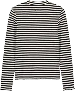 WKLY. naisten raidallinen pusero kilpikonnakauluksella 213W341208 - black/off white - 2
