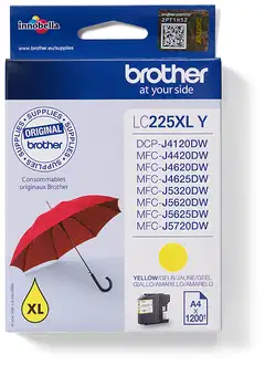 Brother mustepatruuna LC-225 keltainen - 1