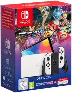 Nintendo Switch OLED Mario Kart 8 Deluxe -konsolipaketti + 12kk NSO - 1