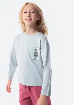 TEX lasten pitkähihainen trikoopaita I287725 - AQUA - 1