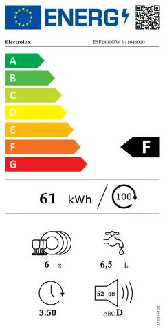 Electrolux pöytäastianpesukone ESF2400OW valkoinen - 6