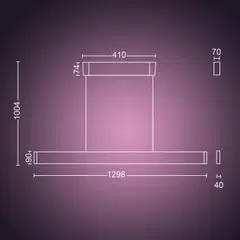 Philips Hue Ensis -riippuvalaisin 78W 2000-6500K 2750LM valkoinen - 3