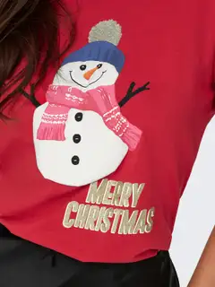 JDY naisten joulu T- paita Jdymichigan - True Red - 3