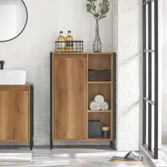 SoBuy säilytyskaappi vaaleanruskea BZR65-PF - 2