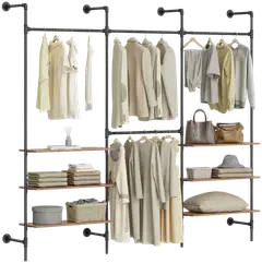 SoBuy vaateteline musta KLS19-SCH - 6