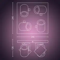 Philips Hue Argenta -kohdevalaisin neljällä spotilla 4.2W 2000-6500K 1200LM valkoinen - 3