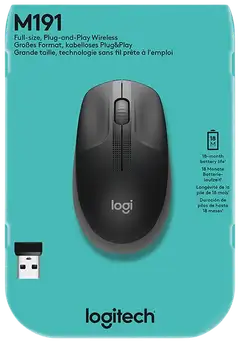 Logitech langaton hiiri M190 tumman harmaa - 3