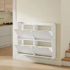 SoBuy kenkäkaappi valkoinen FSR100-E-W - 5