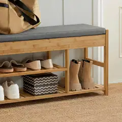 SoBuy kenkäpenkki bambu FSR47-N - 5