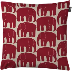 Finlayson koristet.päällinen Elefantti 48x48 punainen/beige - 1