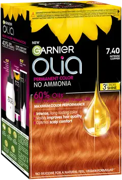 Garnier Olia 7.40 Intense Copper kestoväri 174ml - 2