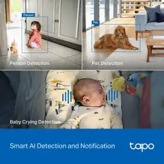 TP-Link Tapo C260 PAN/TILT AI -valvontakamera sisäkäyttöön - 7